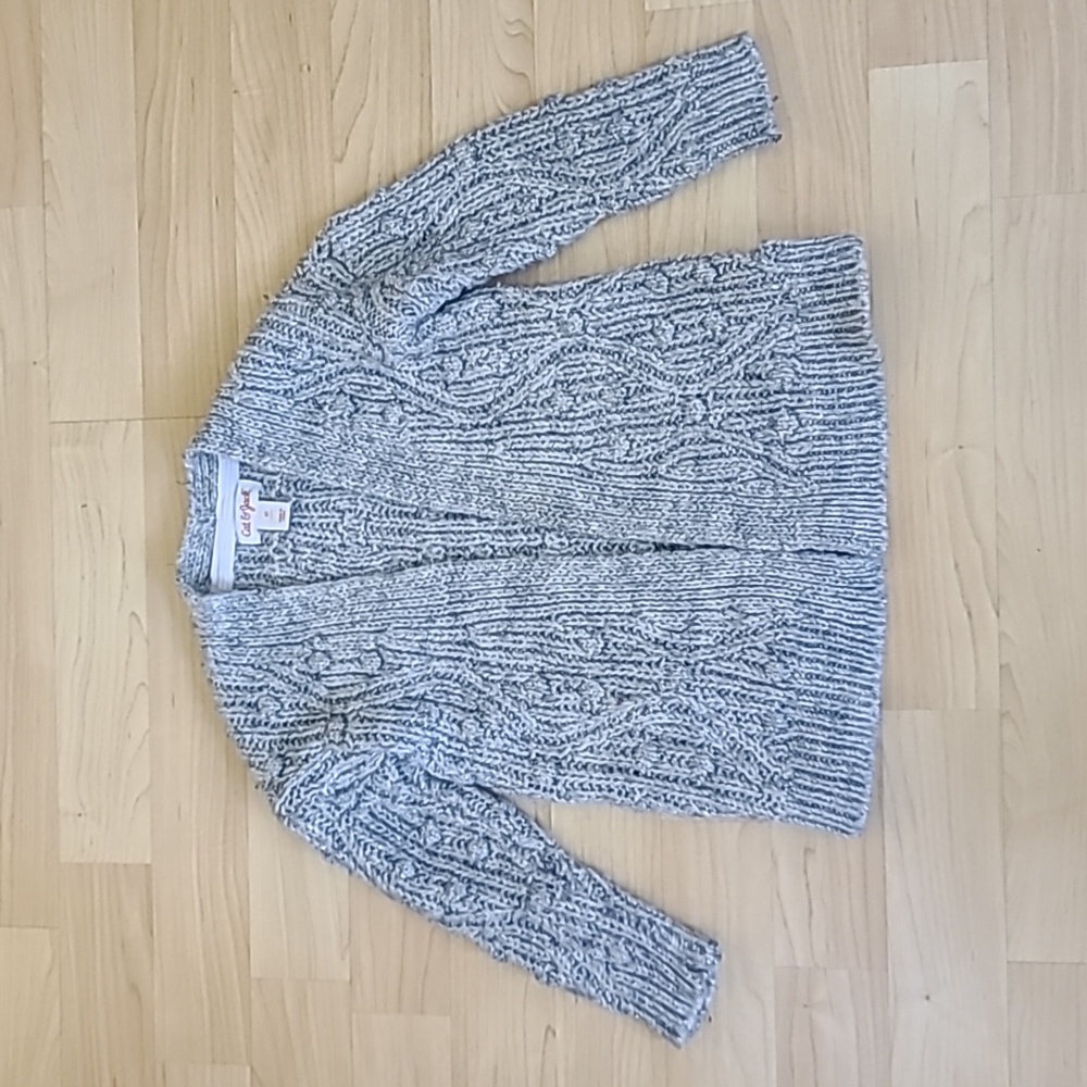 Cat & Jack Gray Glitter Sweater Jacket Size 2T